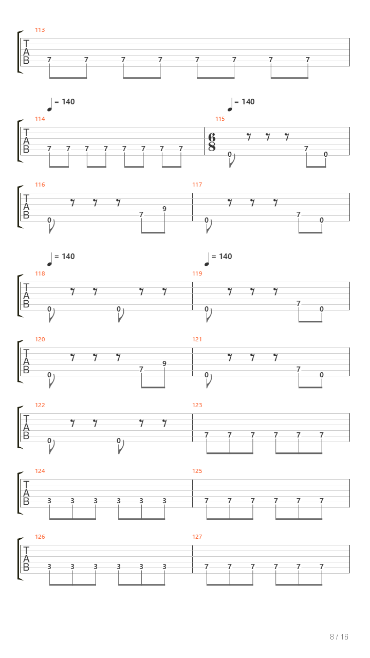 Rites Of Passage吉他谱
