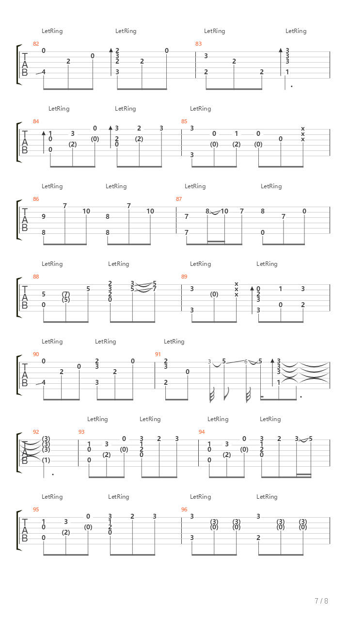 WALTZ （文件为GTP7版本）吉他谱