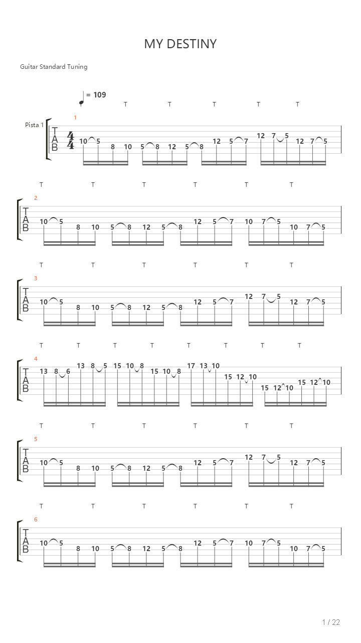 My Destiny吉他谱