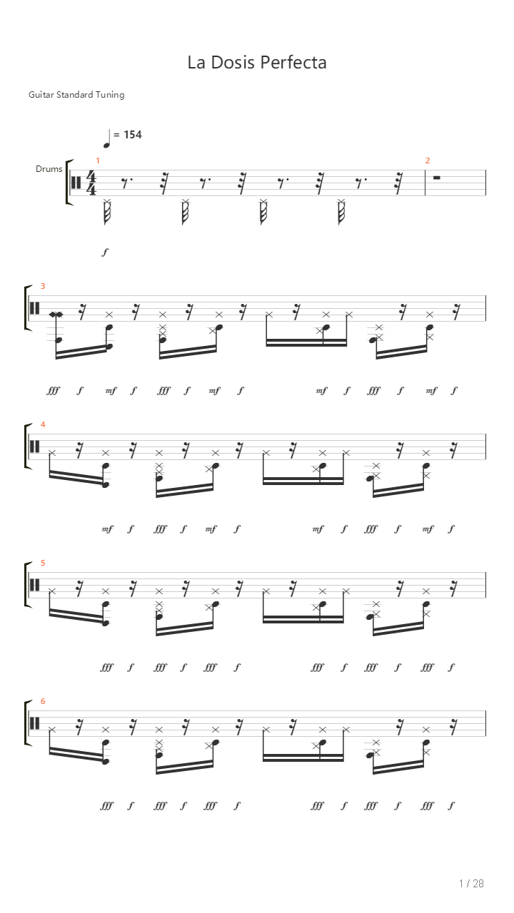 La Dosis Perfecta吉他谱