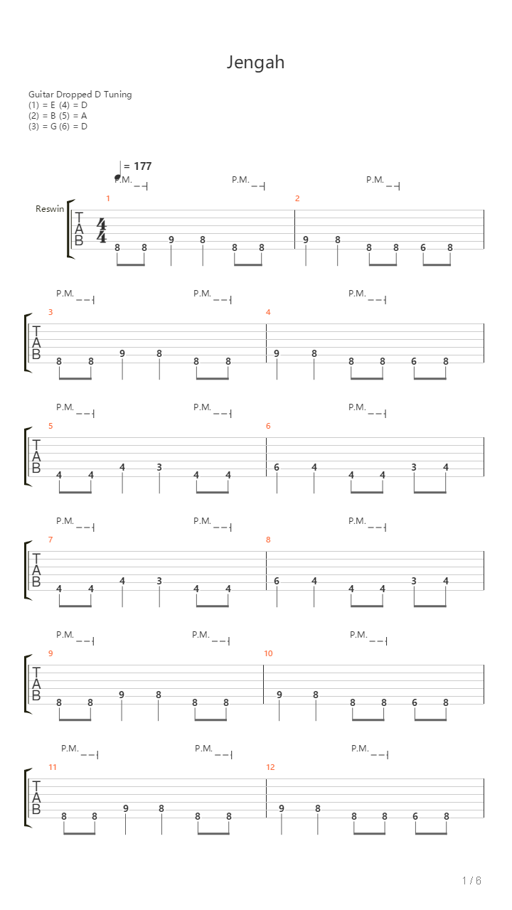 Jengah吉他谱