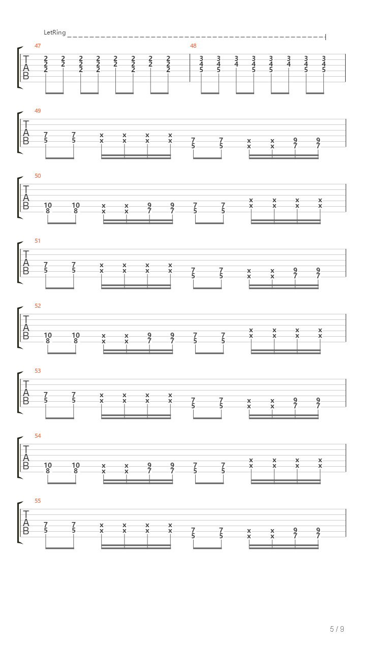 10 Rings吉他谱