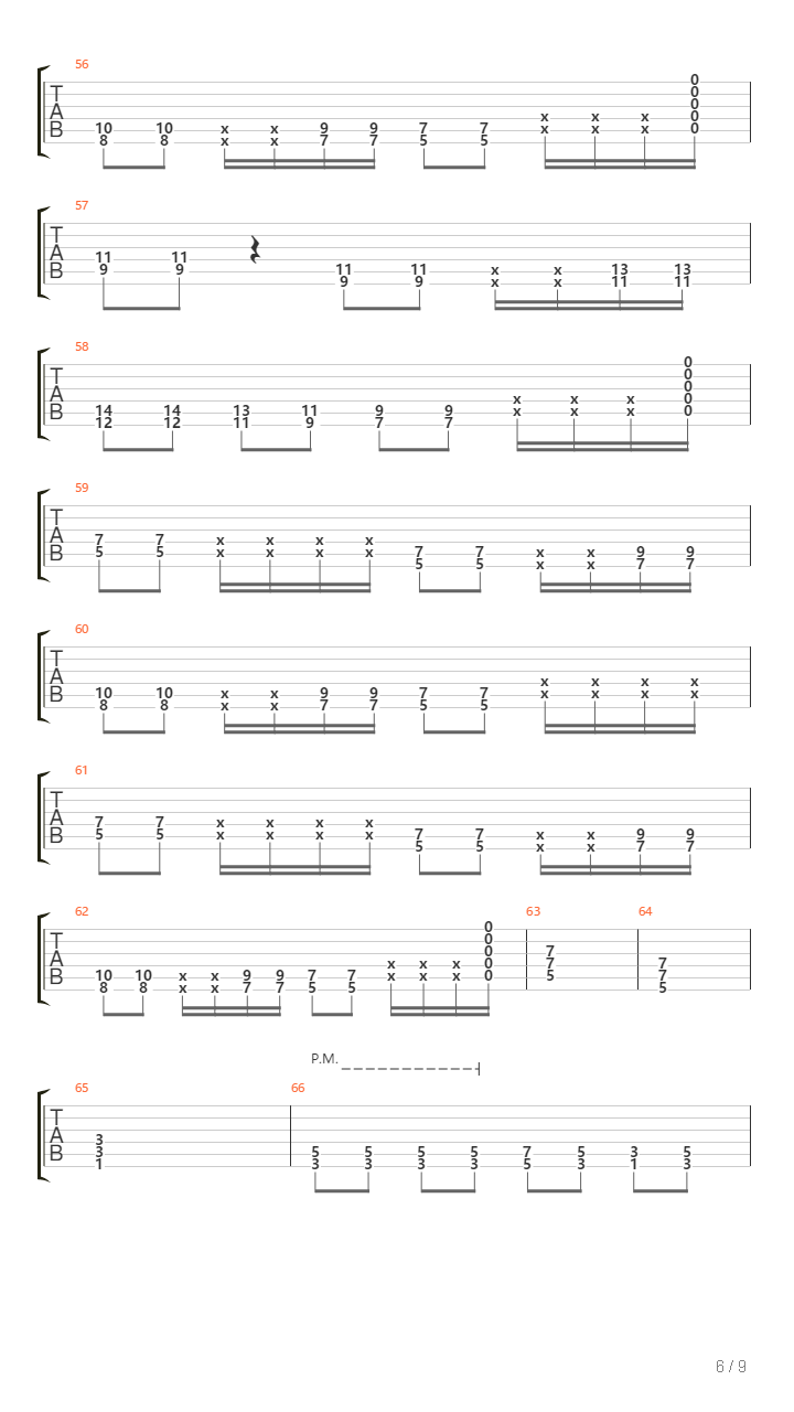 10 Rings吉他谱