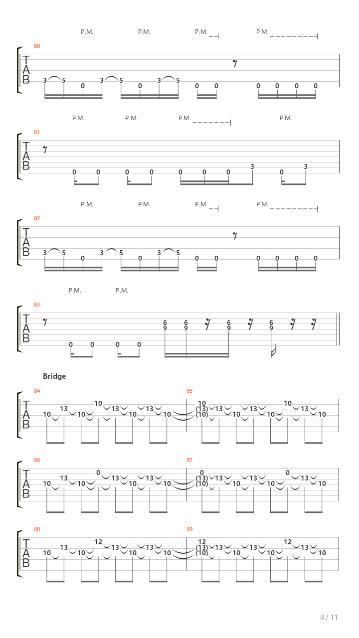 Tesla吉他谱