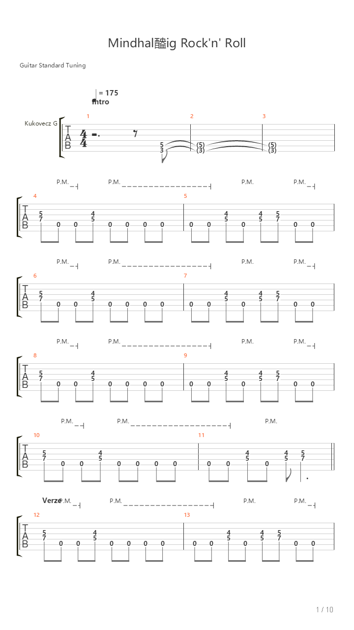 Mindhalalig Rockn Roll吉他谱