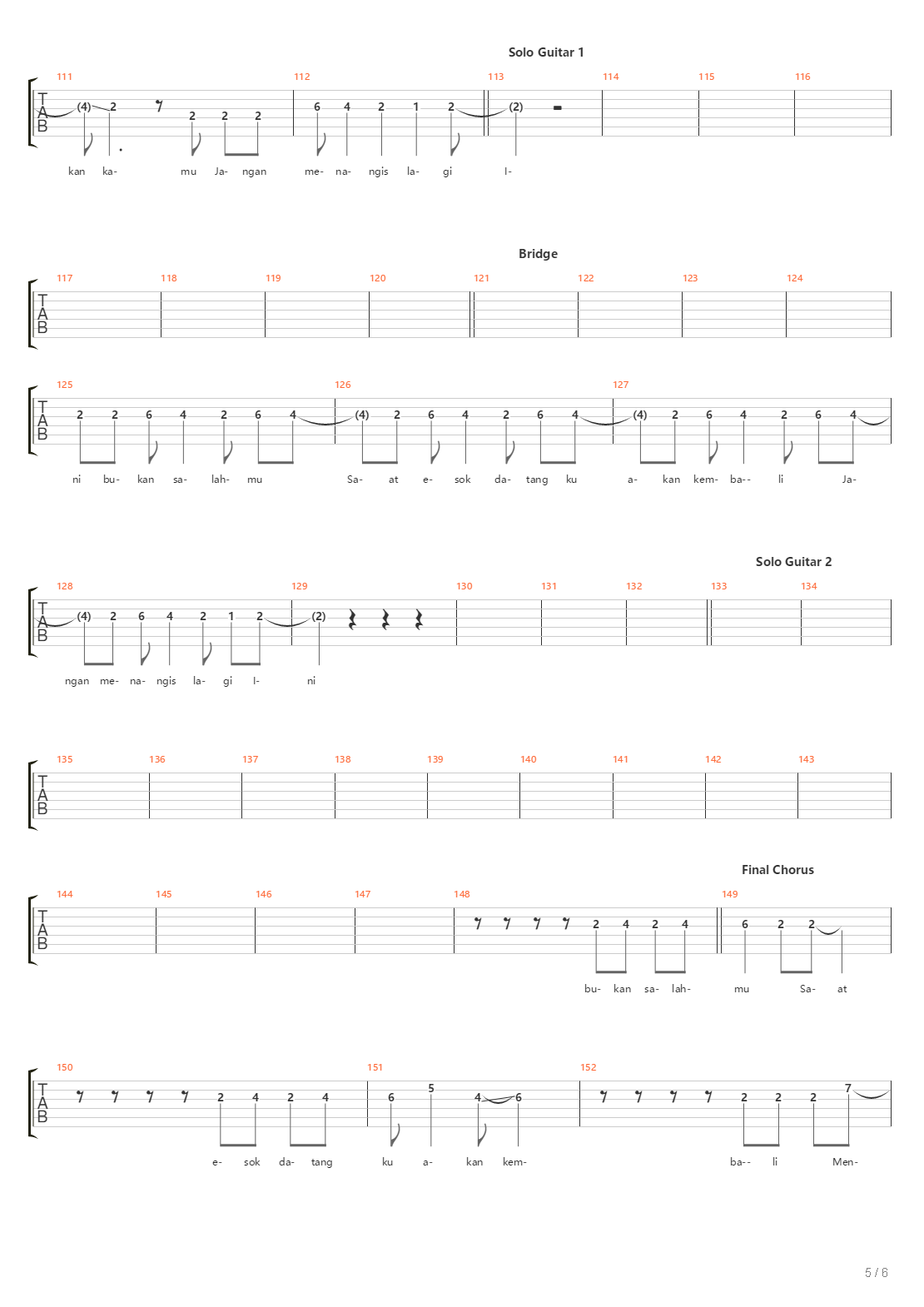 Berbagi Cerita吉他谱