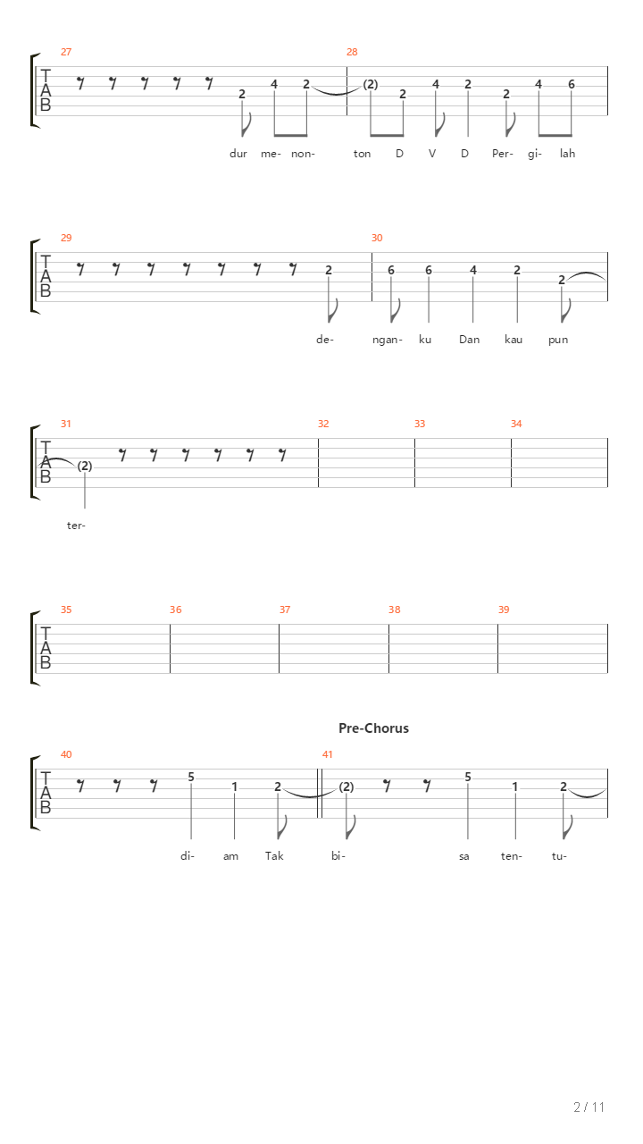 Berbagi Cerita吉他谱