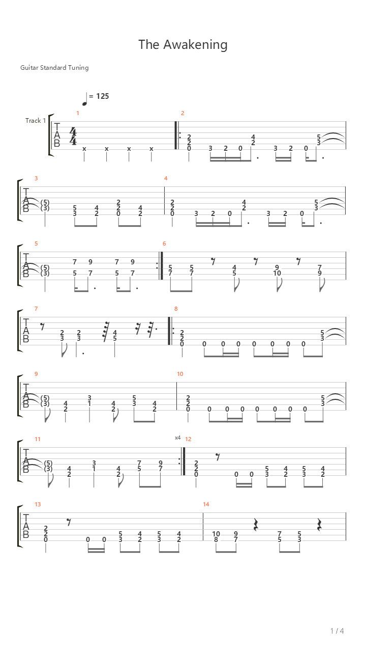 The Awakening吉他谱