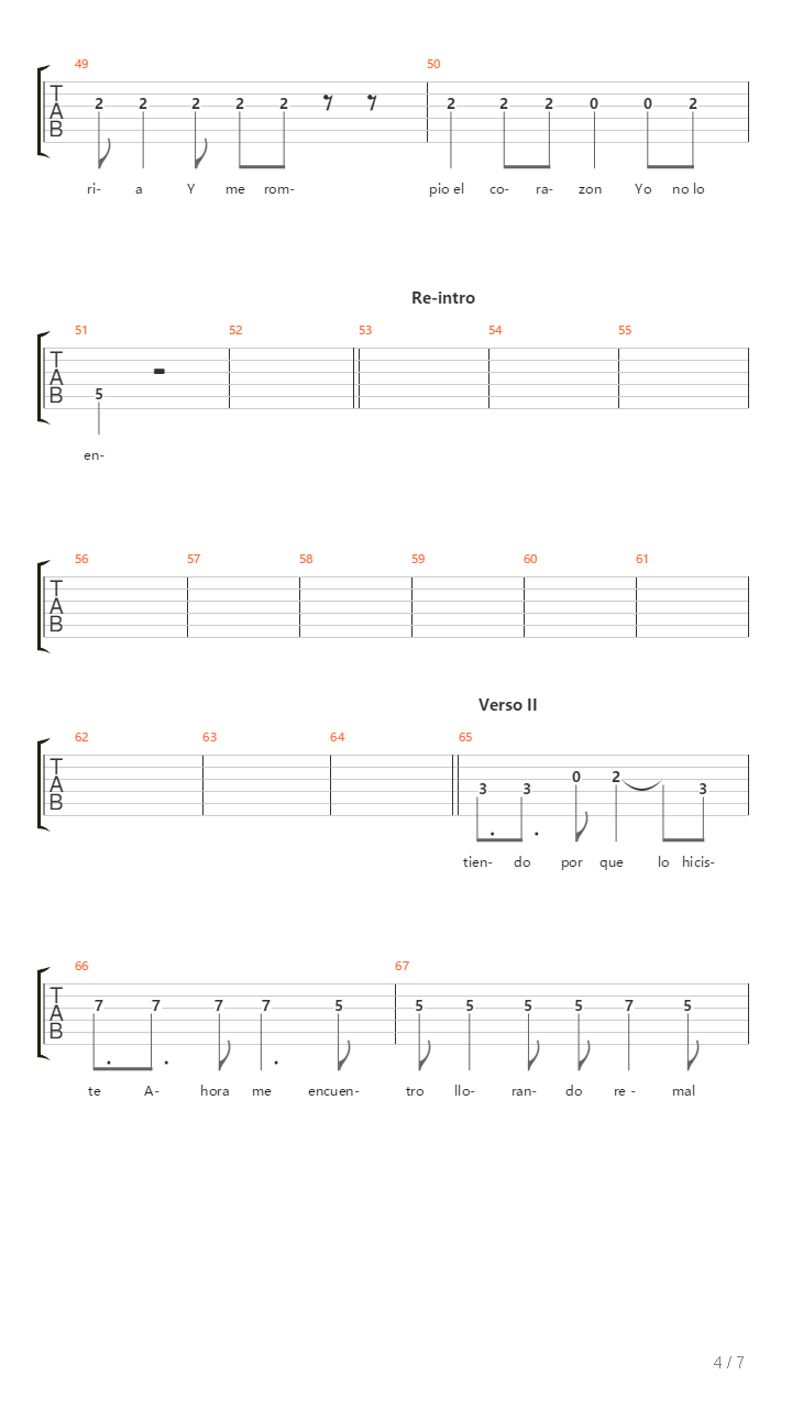 A Esa Pibita吉他谱