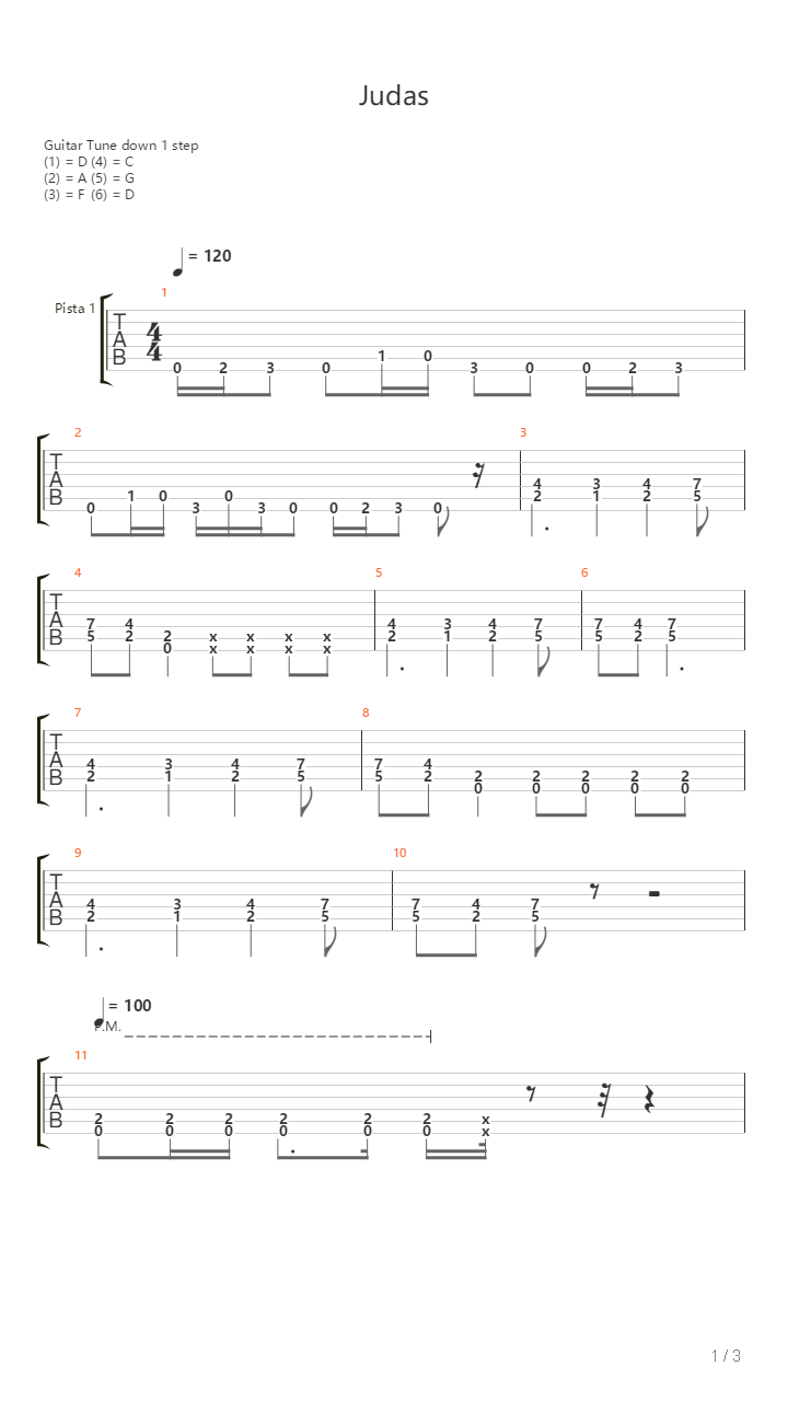 Iuda吉他谱