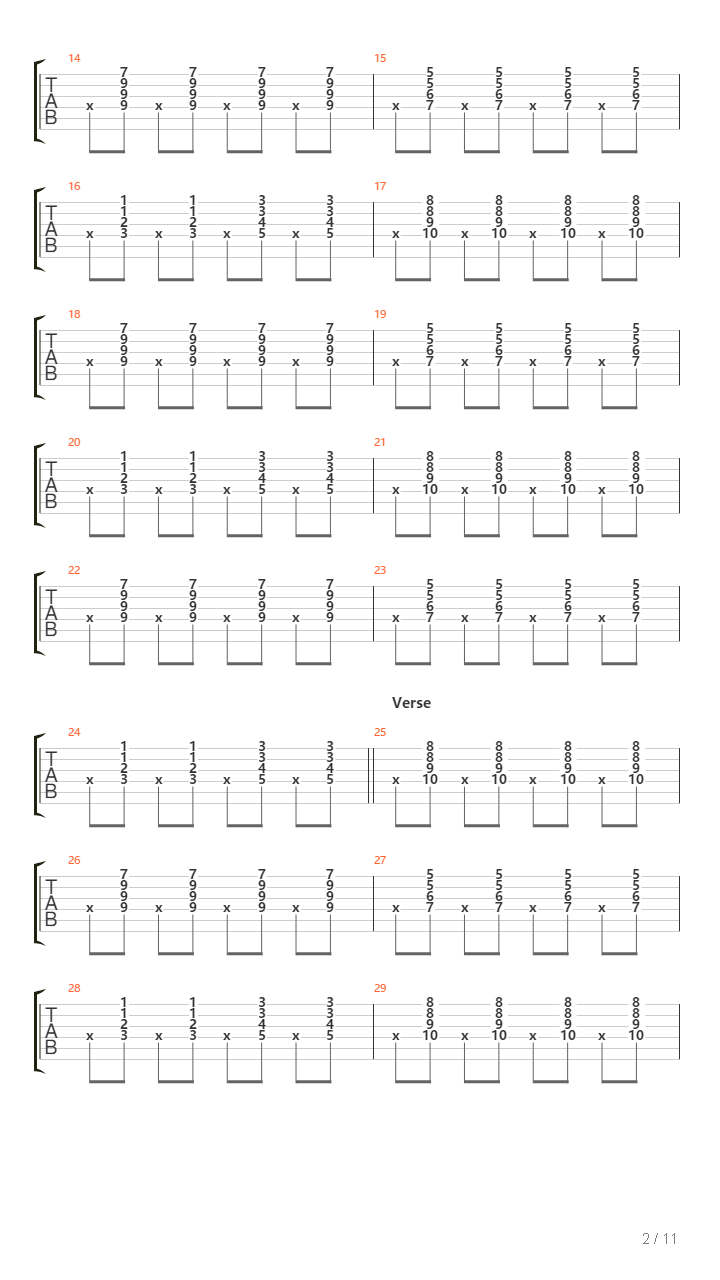 Ultima Notte吉他谱