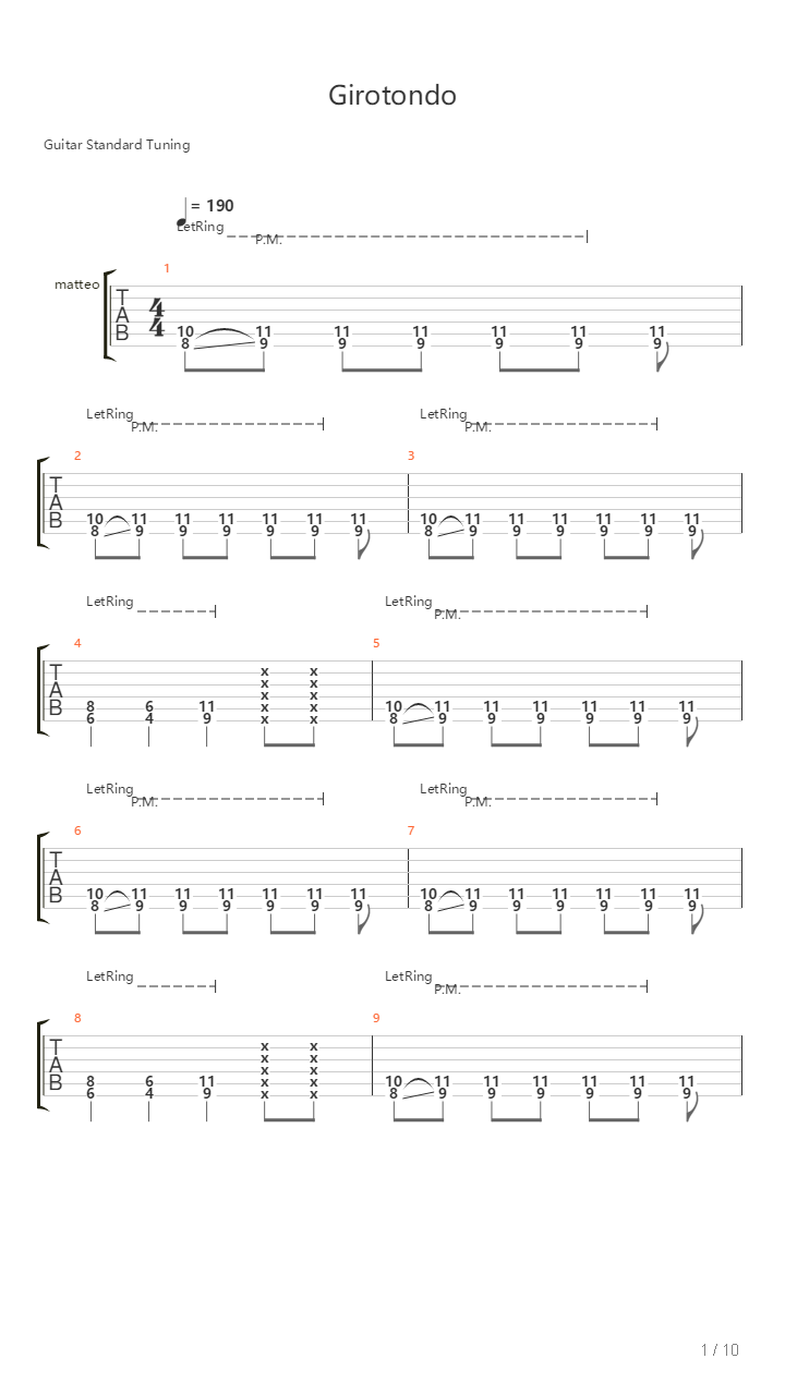 Girotondo吉他谱