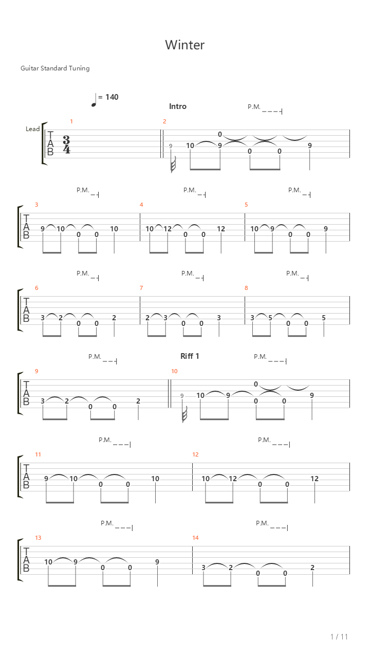 Interva Part Ii - Winter吉他谱