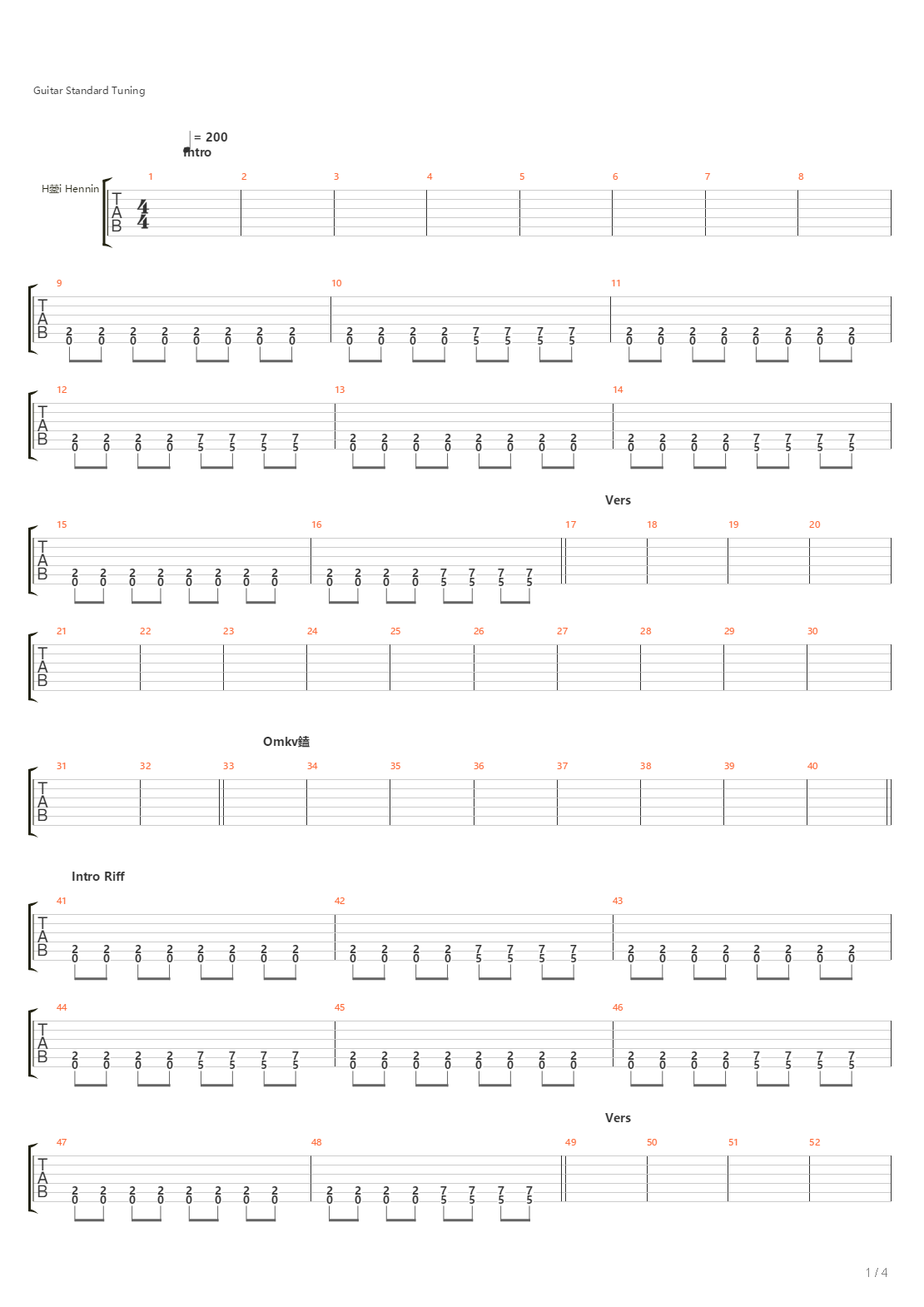 Bilerne Ud Af Byen吉他谱