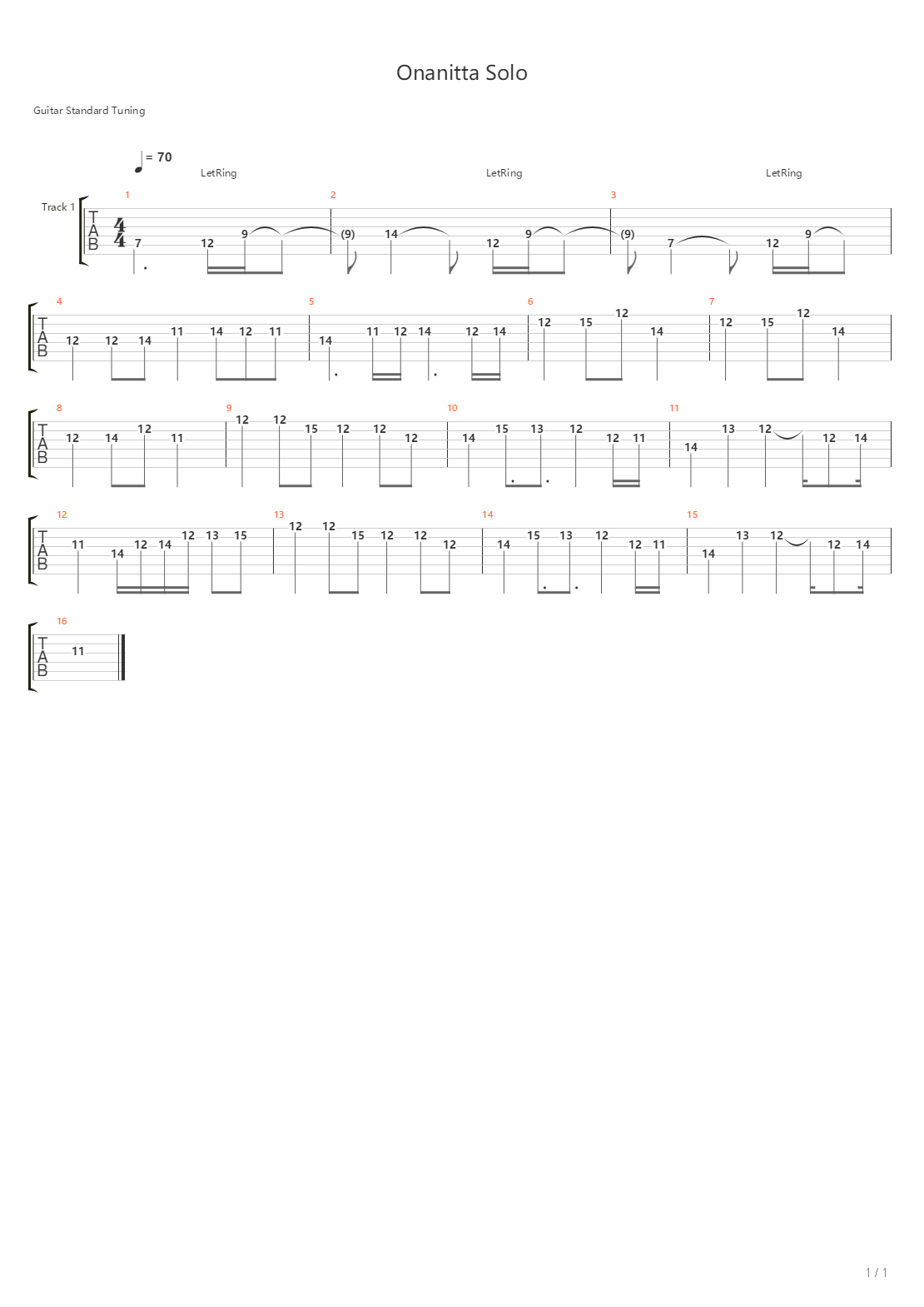 Onanita吉他谱