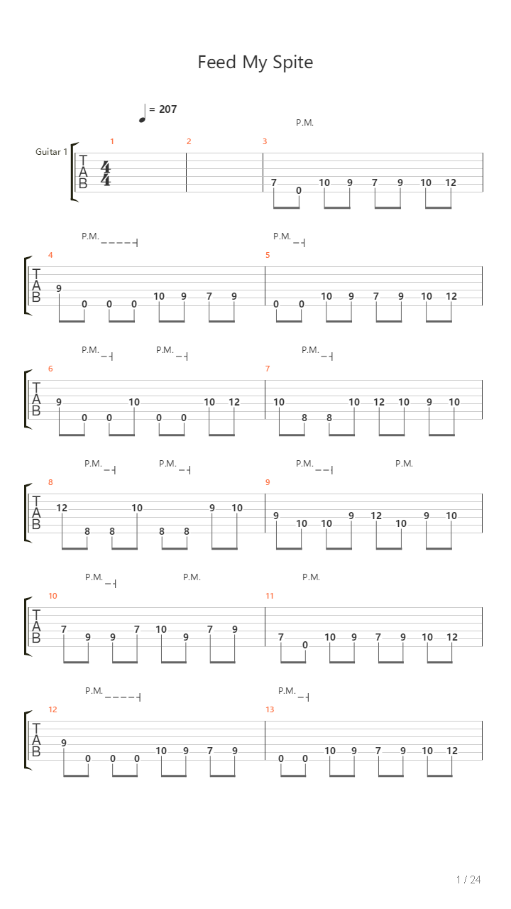 Feed My Spite吉他谱