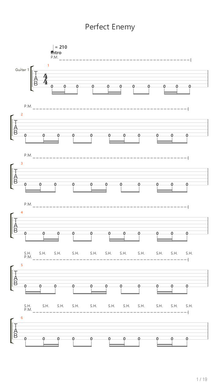 Perfect Enemy吉他谱