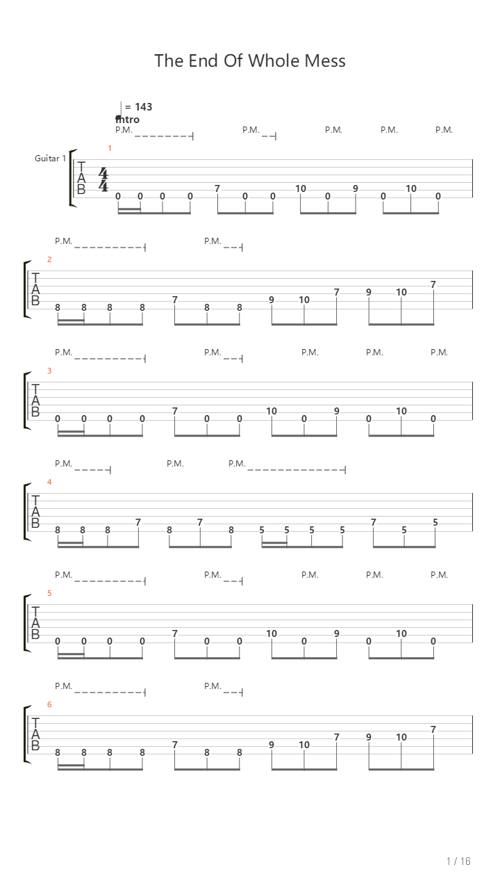 The End Of Whole Mess吉他谱