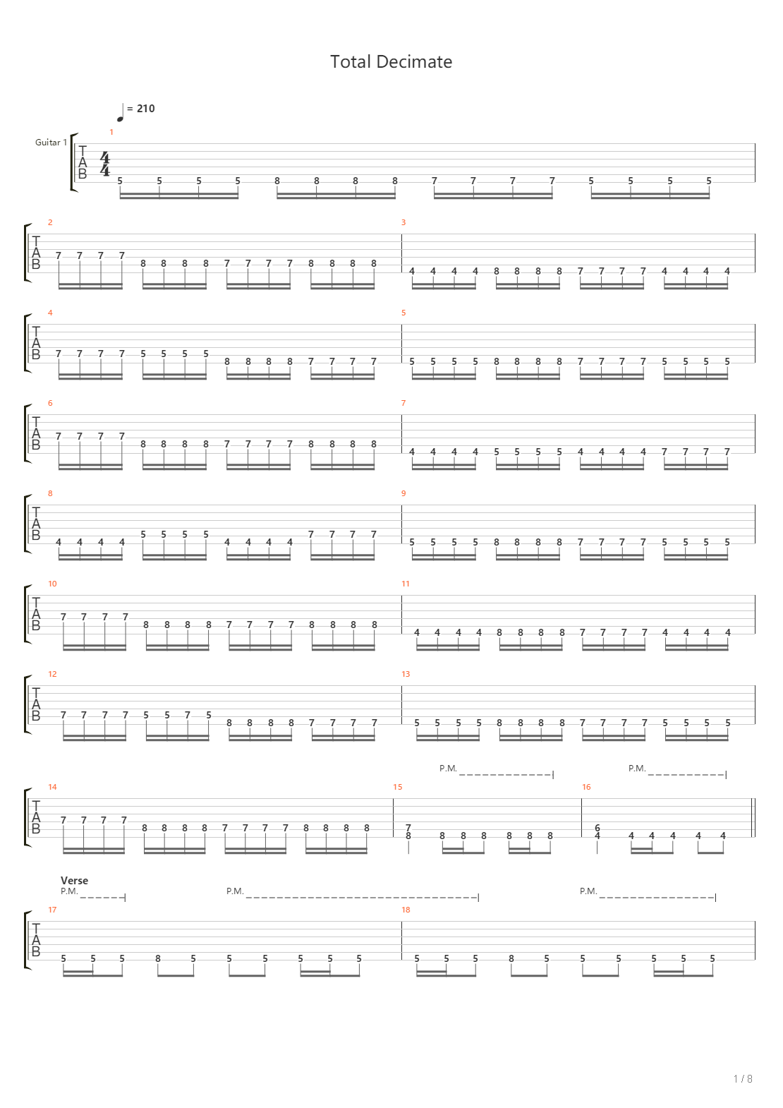 Total Decimate吉他谱