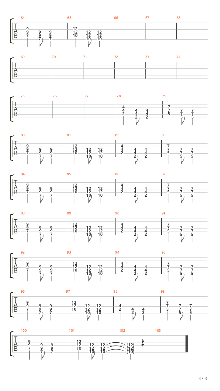 No114吉他谱