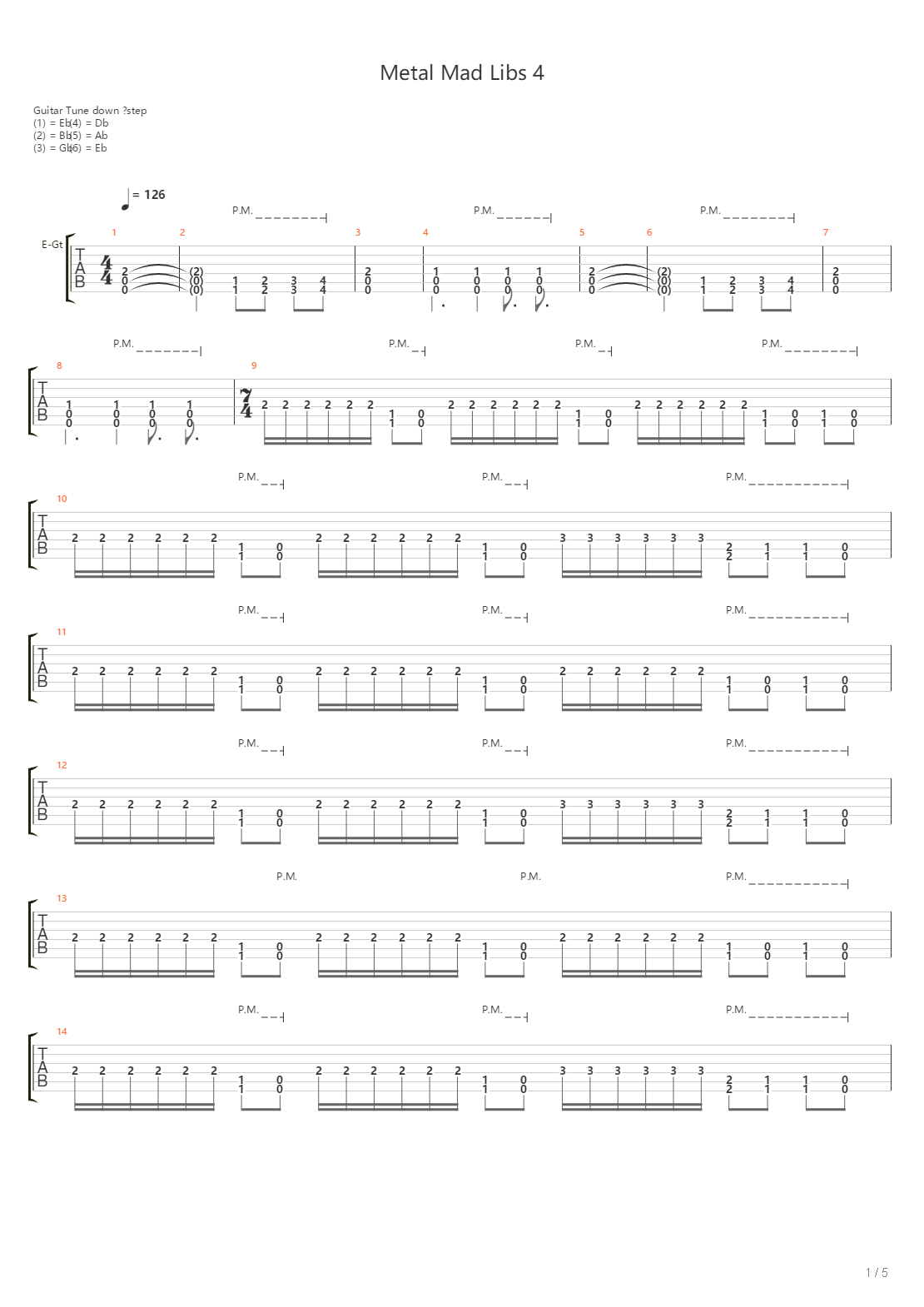 Metal Mad Libs 4吉他谱