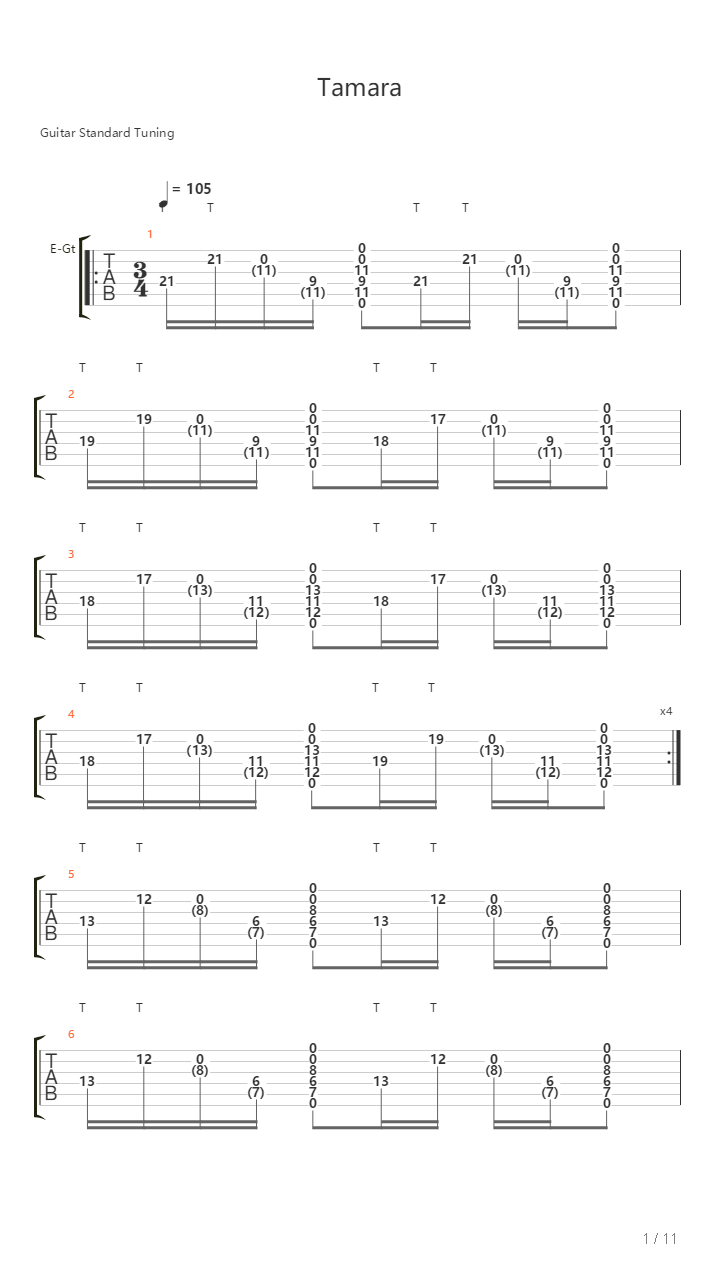 Tamara吉他谱