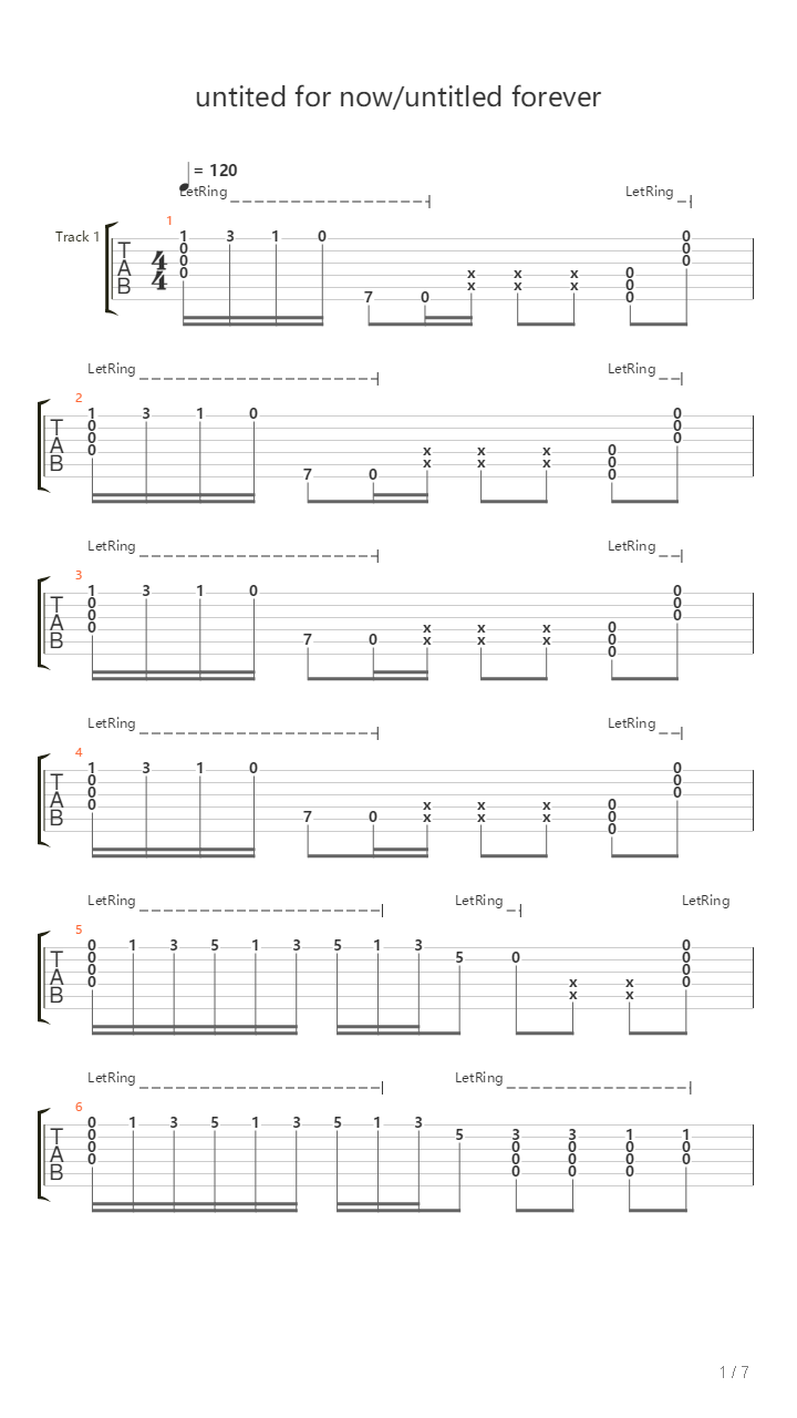Untitled Forever吉他谱