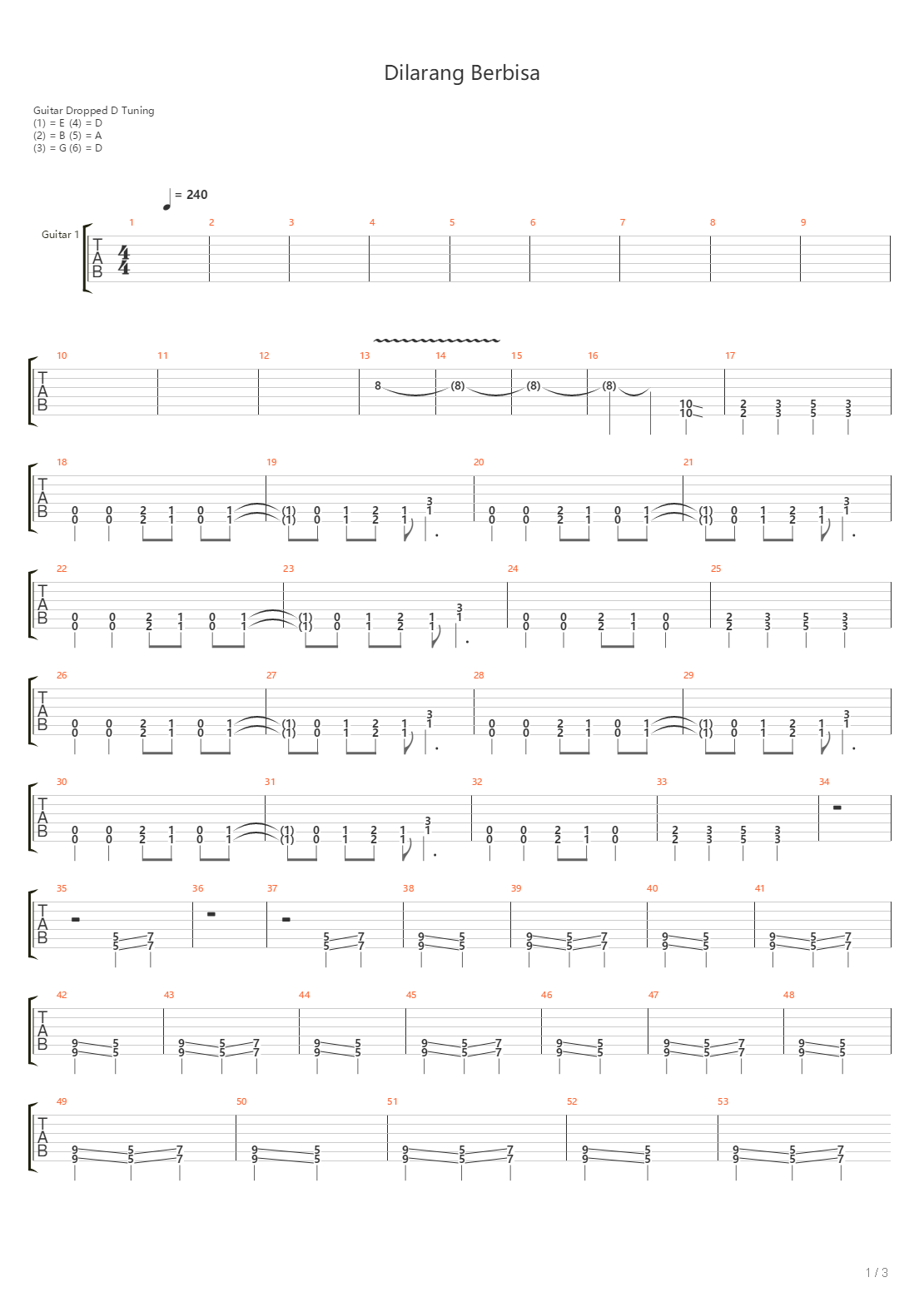 Dilarang Berbisa吉他谱