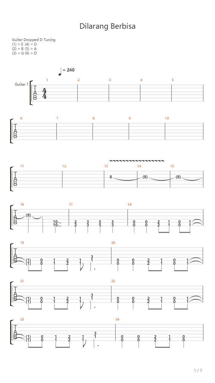 Dilarang Berbisa吉他谱