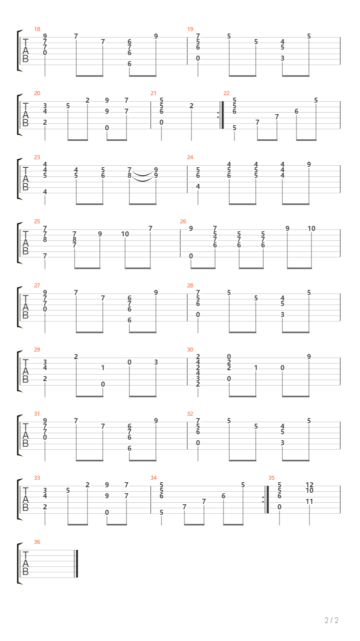 Cancion Carorea吉他谱