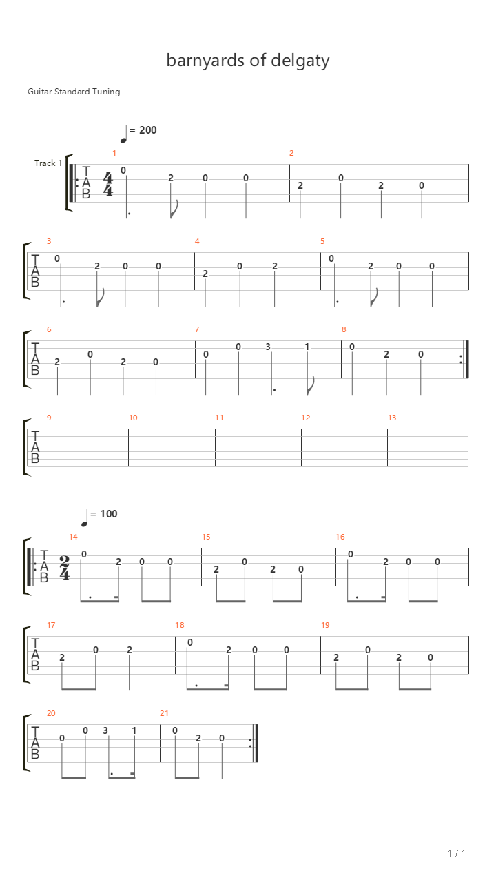 Barnyards Of Dalgety吉他谱