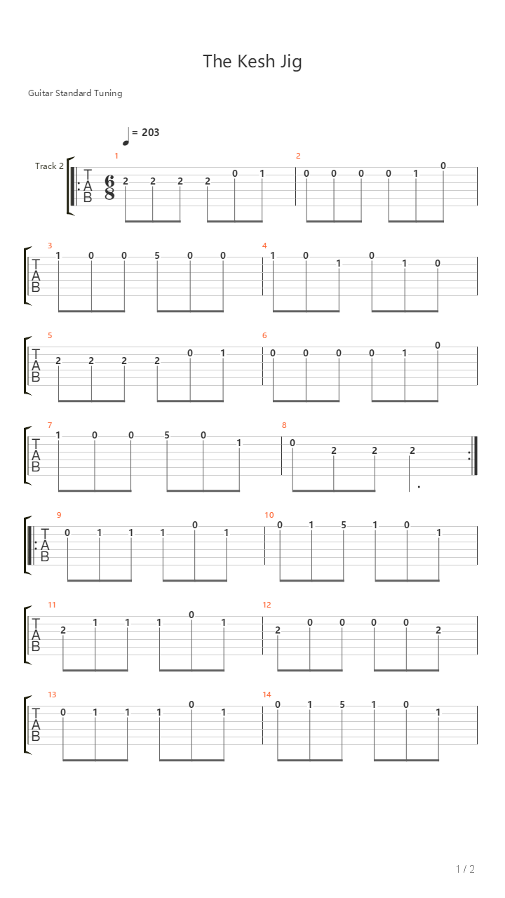 The Kesh Jig吉他谱