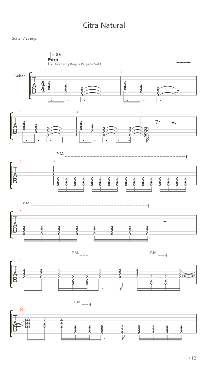Citra Natural吉他谱