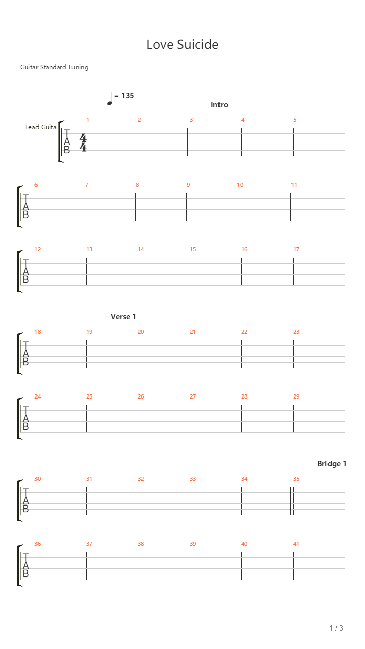 Love Suicide吉他谱