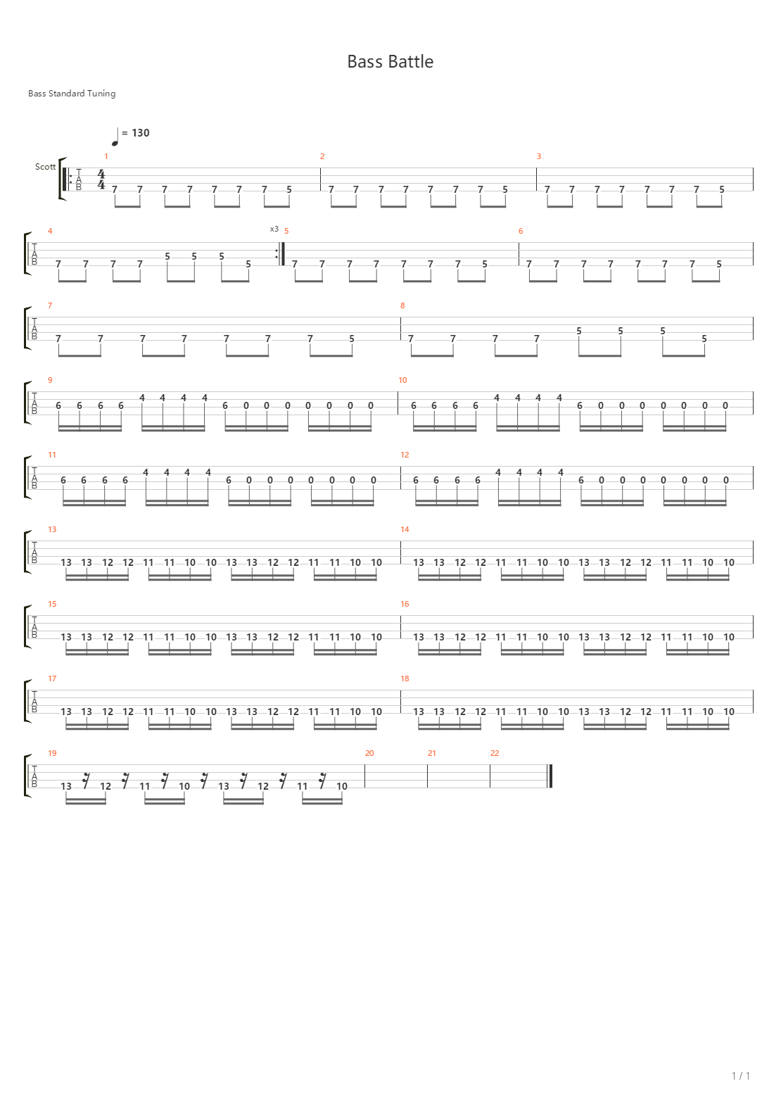 Bass Battle吉他谱