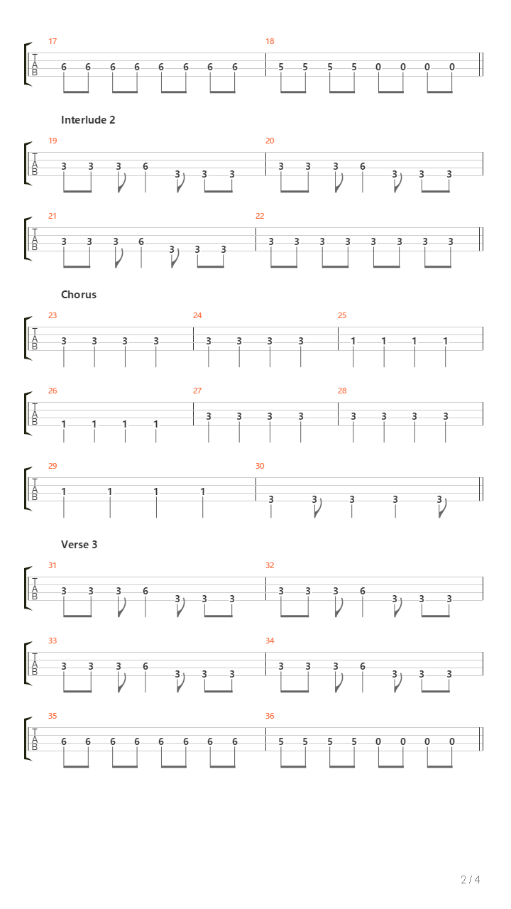 Threshold吉他谱