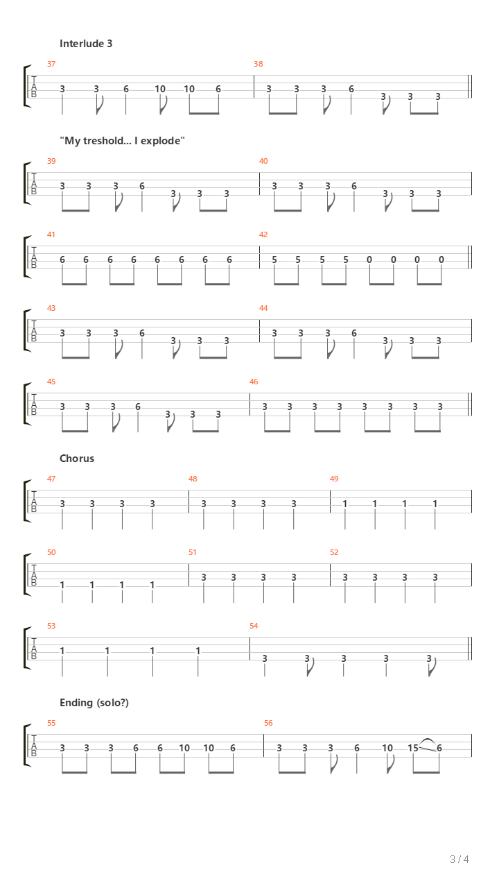 Threshold吉他谱