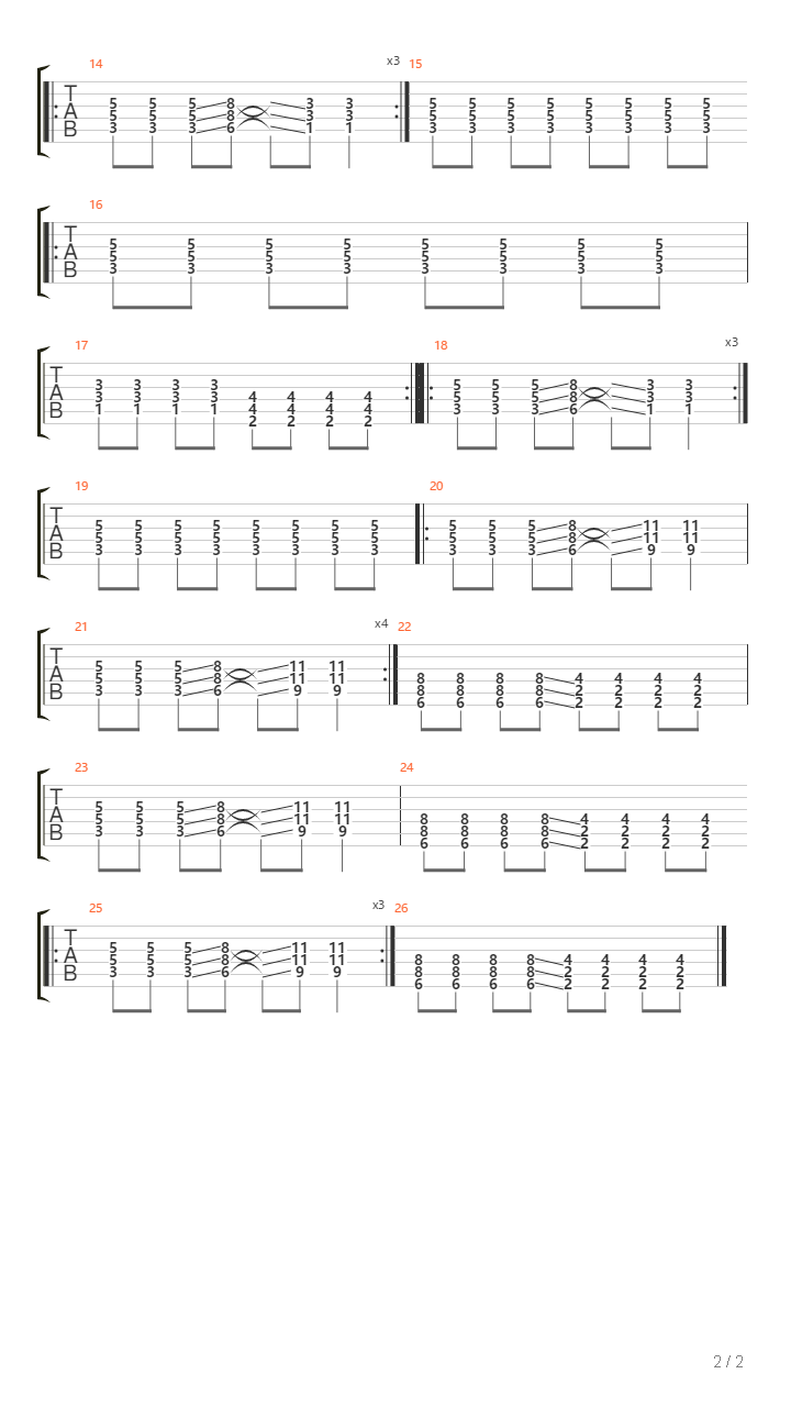 Threshold吉他谱