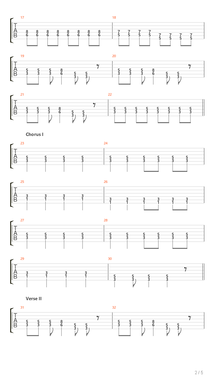 Threshold吉他谱