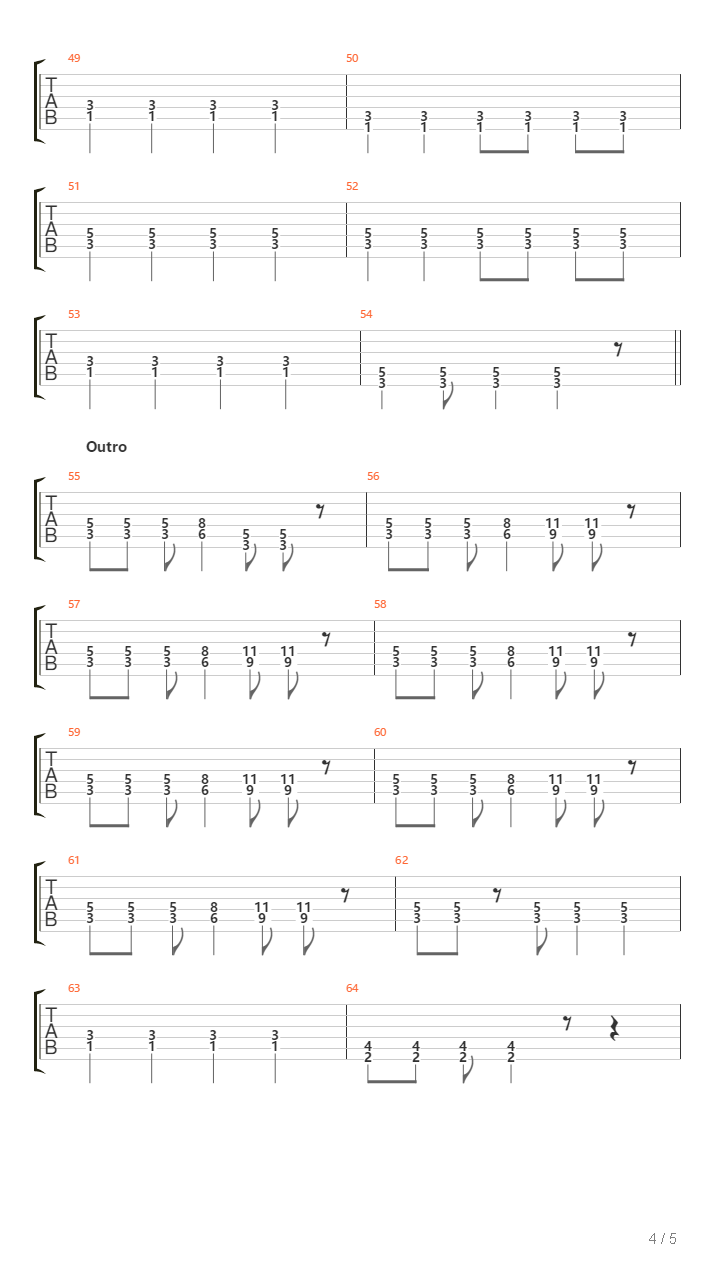 Threshold吉他谱