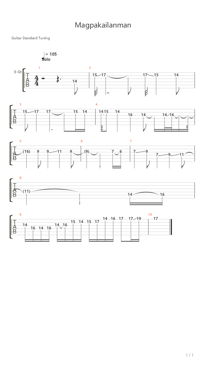 Magpakailanman吉他谱