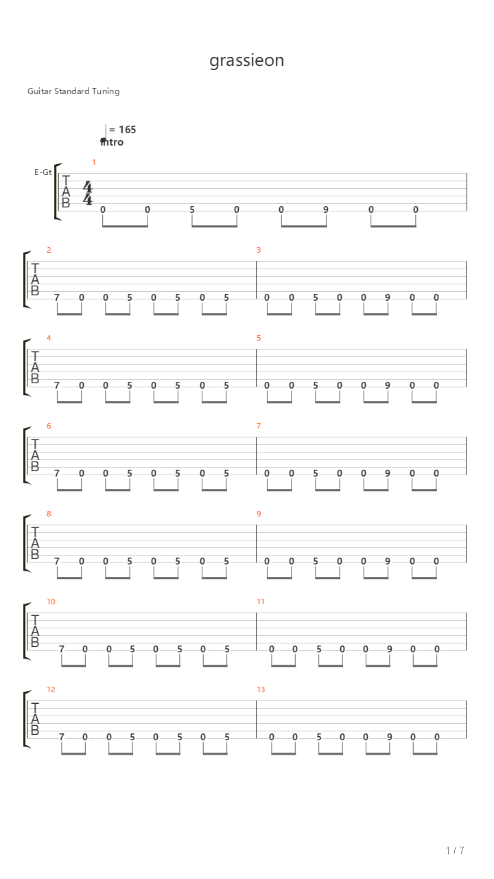 Grassieon吉他谱