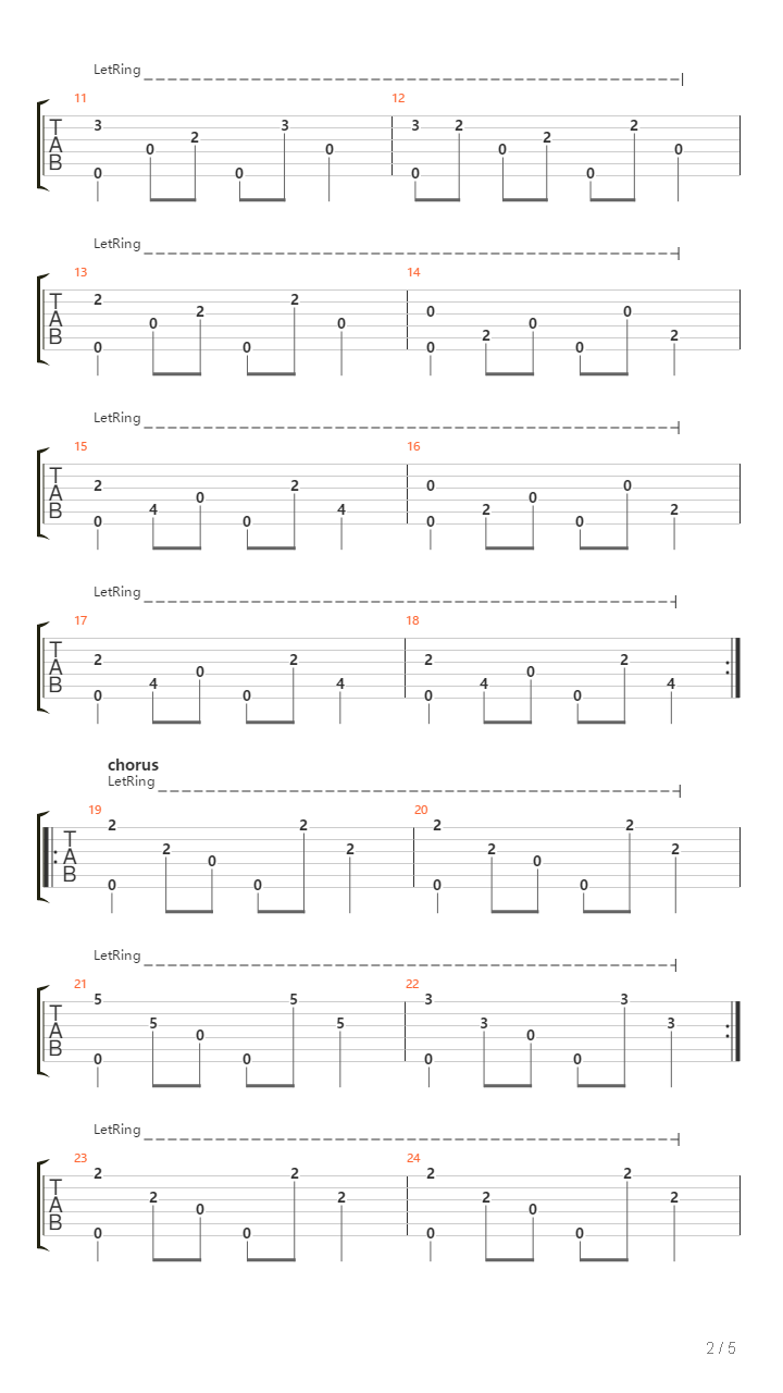 Up North吉他谱