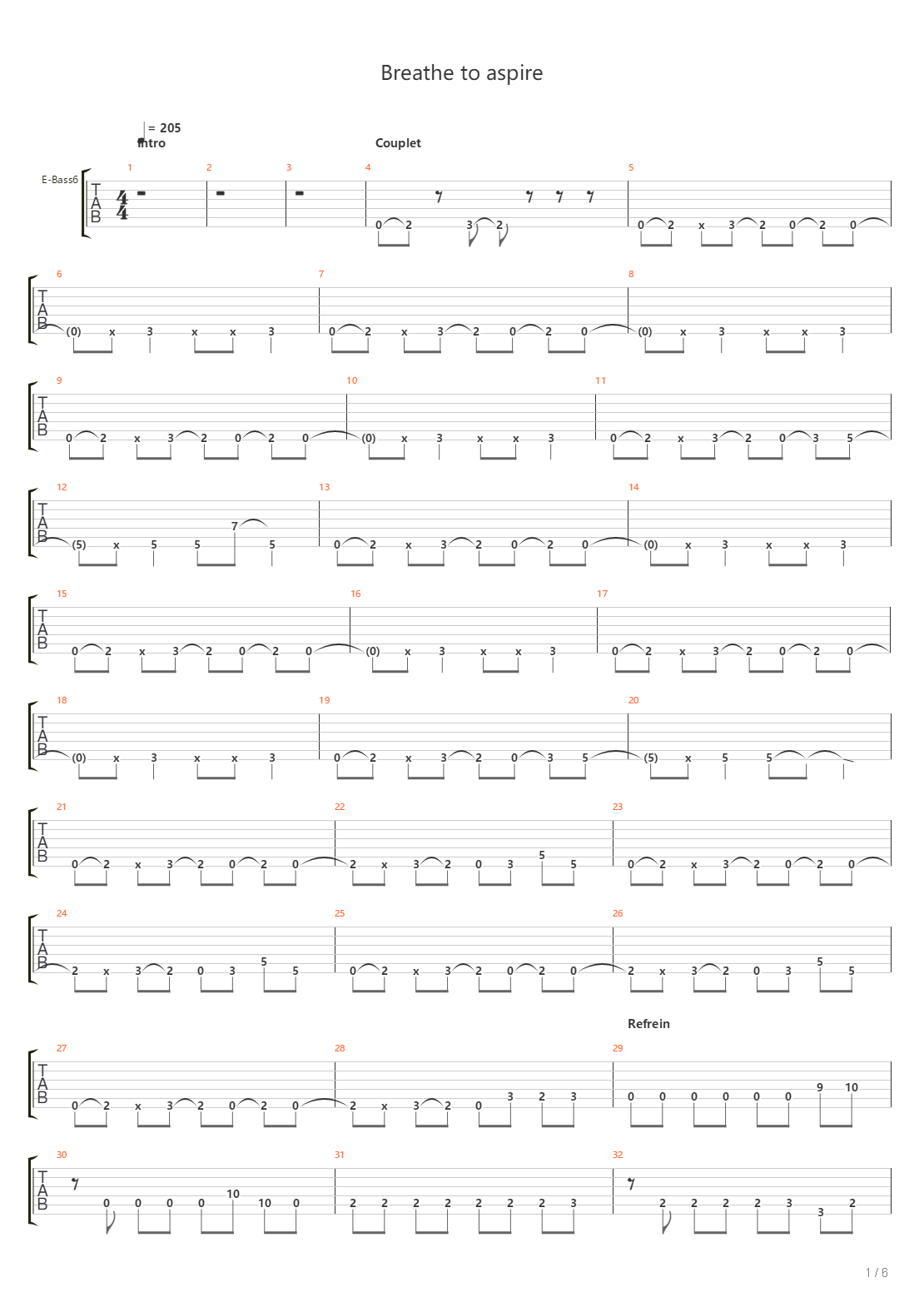 Breathe To Aspire吉他谱