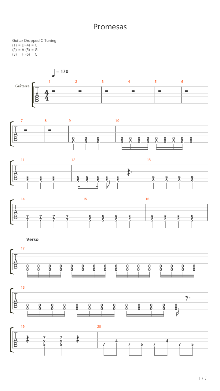 Promesas吉他谱