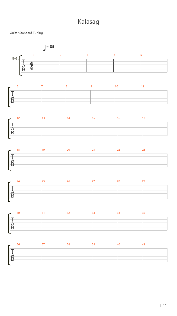 Kalasag吉他谱