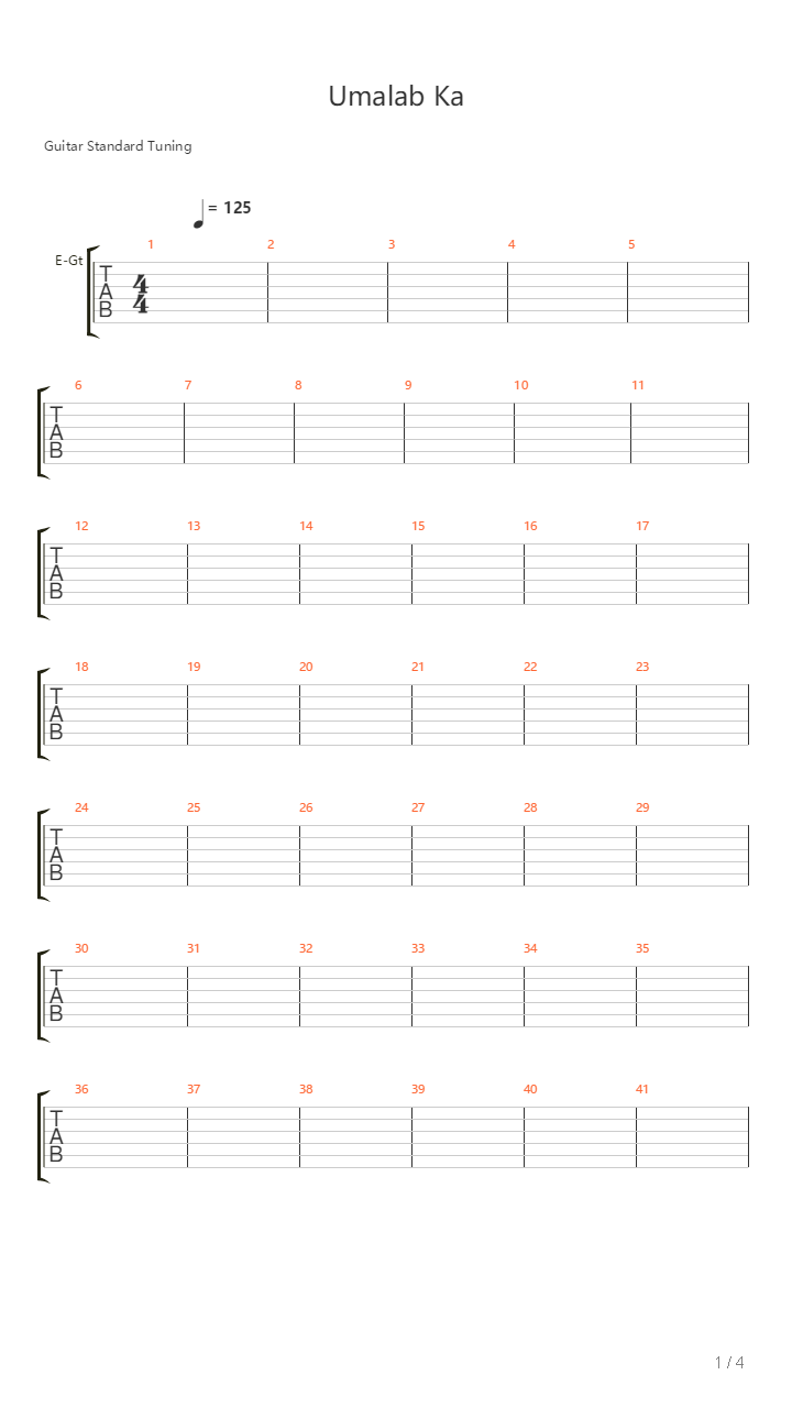 Umalab Ka吉他谱