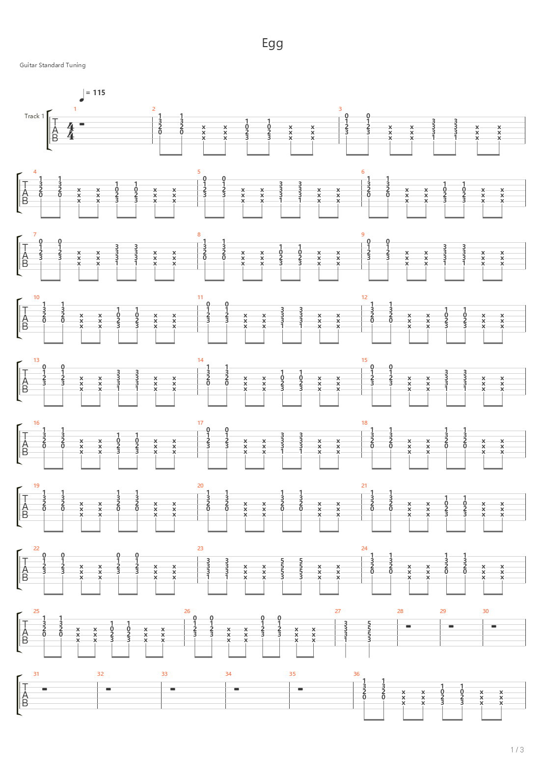 Egg吉他谱