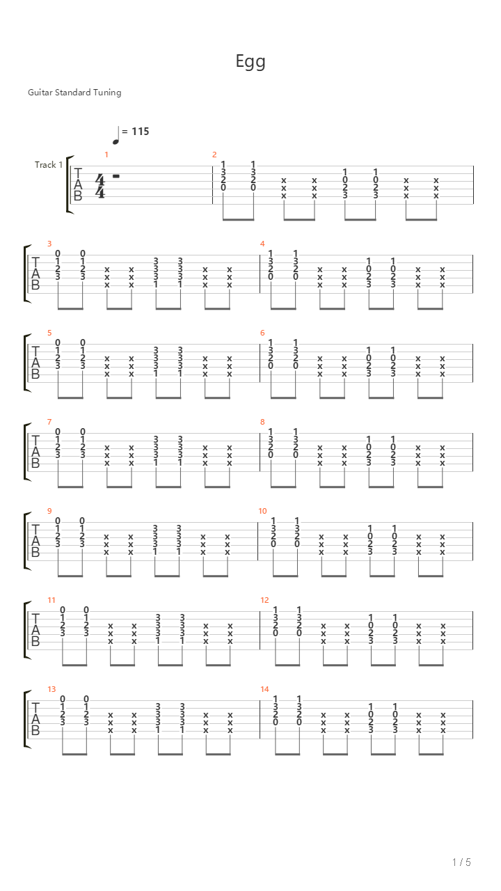 Egg吉他谱