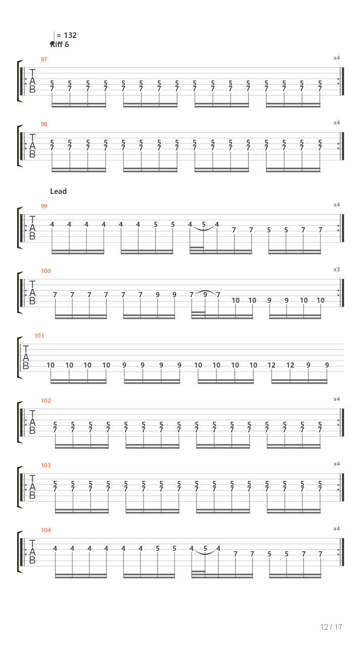 Parting Of The Way吉他谱